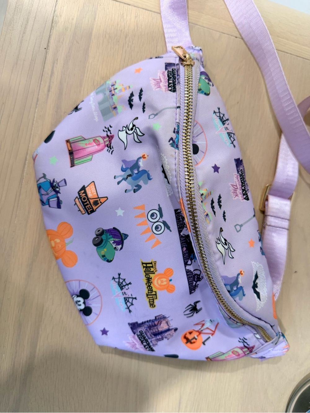 Disneyland small shop fanny Lavender Halloween Print Crossbody Bag